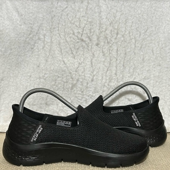 Skechers Womens Black Hands Free Slip Ins Casual Knit Slip On Sneaker Shoes SZ 7 - Picture 6 of 12